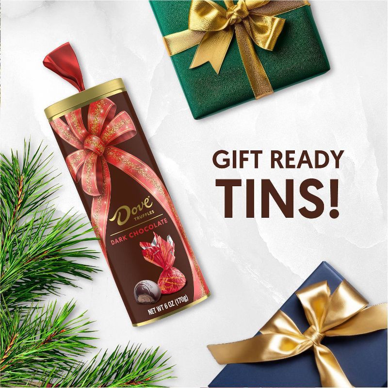 slide 5 of 8, Dove Chocolate Dove Christmas Dark Chocolate Truffle Gift Tube - 6oz, 6 oz