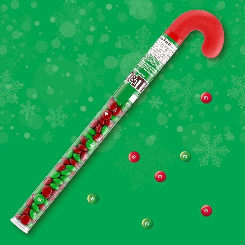 slide 2 of 11, M&M's Milk Chocolate Christmas Candy Cane - 3oz, 3 oz