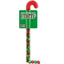 M&M's Milk Chocolate Christmas Candy Cane - 3oz