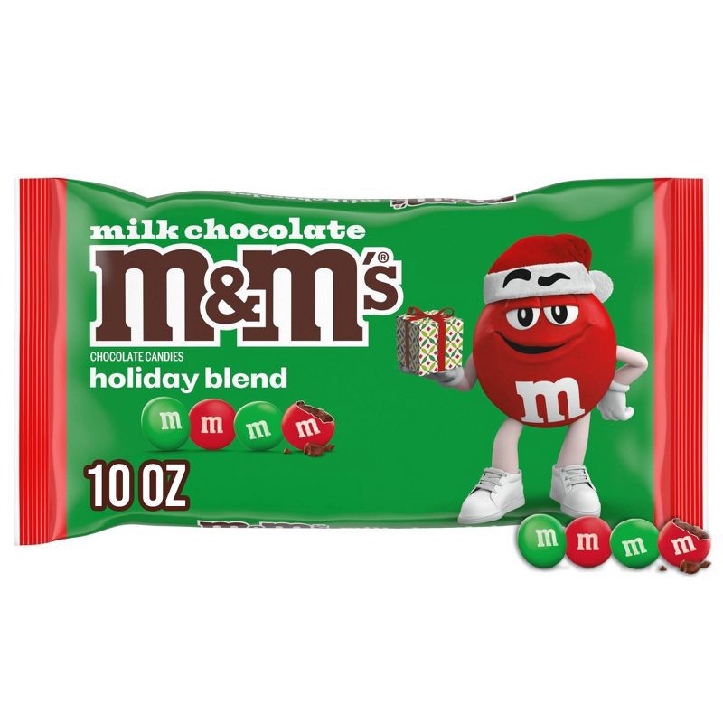 slide 1 of 11, M&M's Christmas Milk Chocolate Candies Holiday Assortment Candy Bag - 10oz, 10 oz