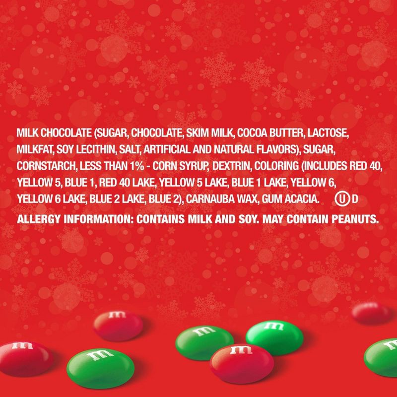 slide 9 of 11, M&M's Christmas Milk Chocolate Candies Holiday Assortment Candy Bag - 10oz, 10 oz