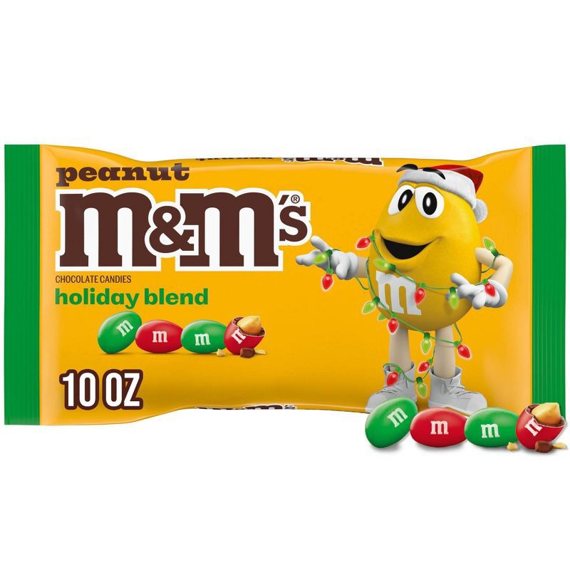 slide 1 of 10, M&M's Christmas Peanut Chocolate Candies Holiday Candy Assortment - 10oz, 10 oz