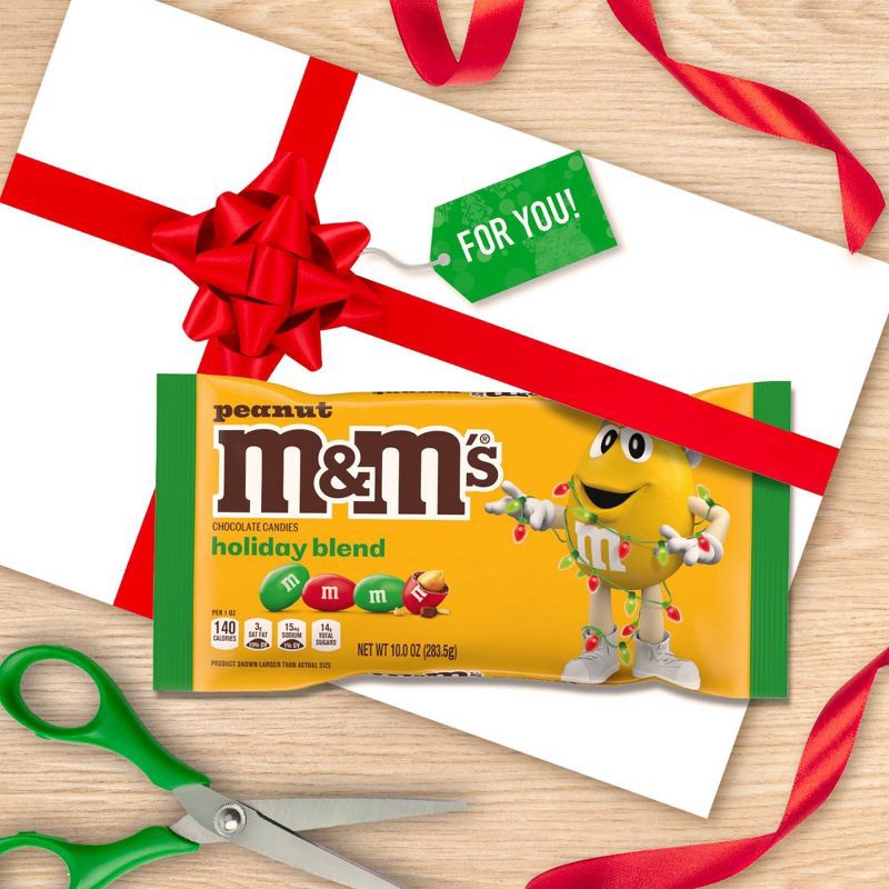 slide 7 of 10, M&M's Christmas Peanut Chocolate Candies Holiday Candy Assortment - 10oz, 10 oz