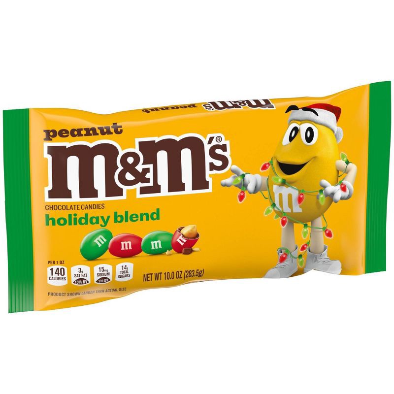 slide 2 of 10, M&M's Christmas Peanut Chocolate Candies Holiday Candy Assortment - 10oz, 10 oz