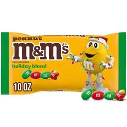 M&M's Christmas Peanut Chocolate Candies Holiday Candy Assortment - 10oz