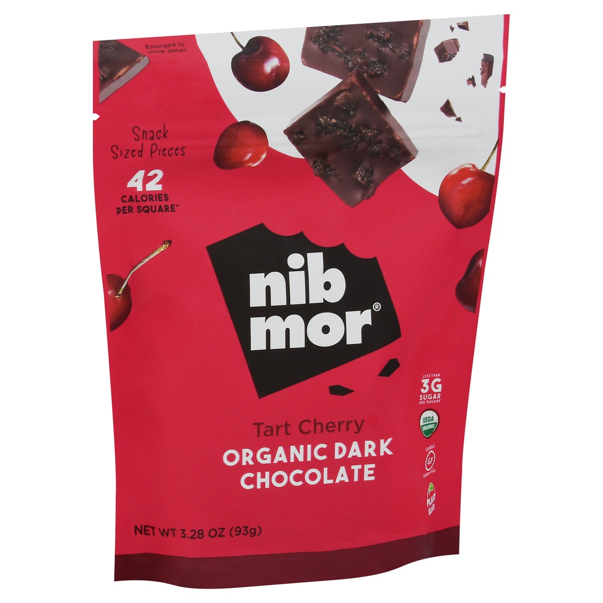 slide 2 of 11, NibMor Nibmor Organic Tart Cherry Dark Chocolate Candy, 3.26 oz