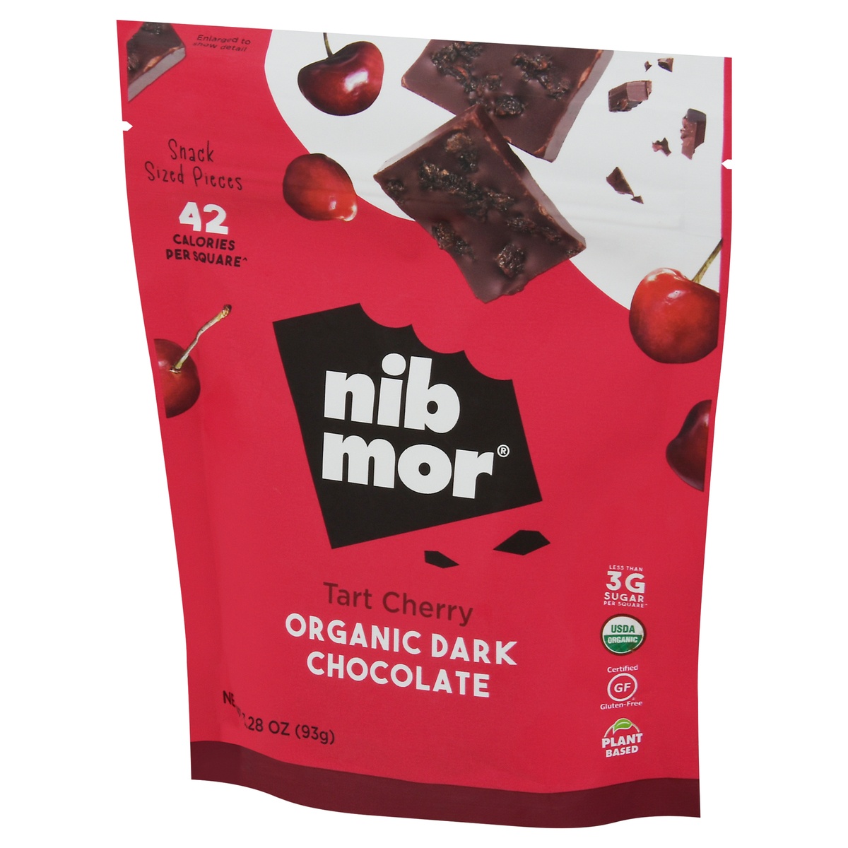 slide 3 of 11, NibMor Nibmor Organic Tart Cherry Dark Chocolate Candy, 3.26 oz