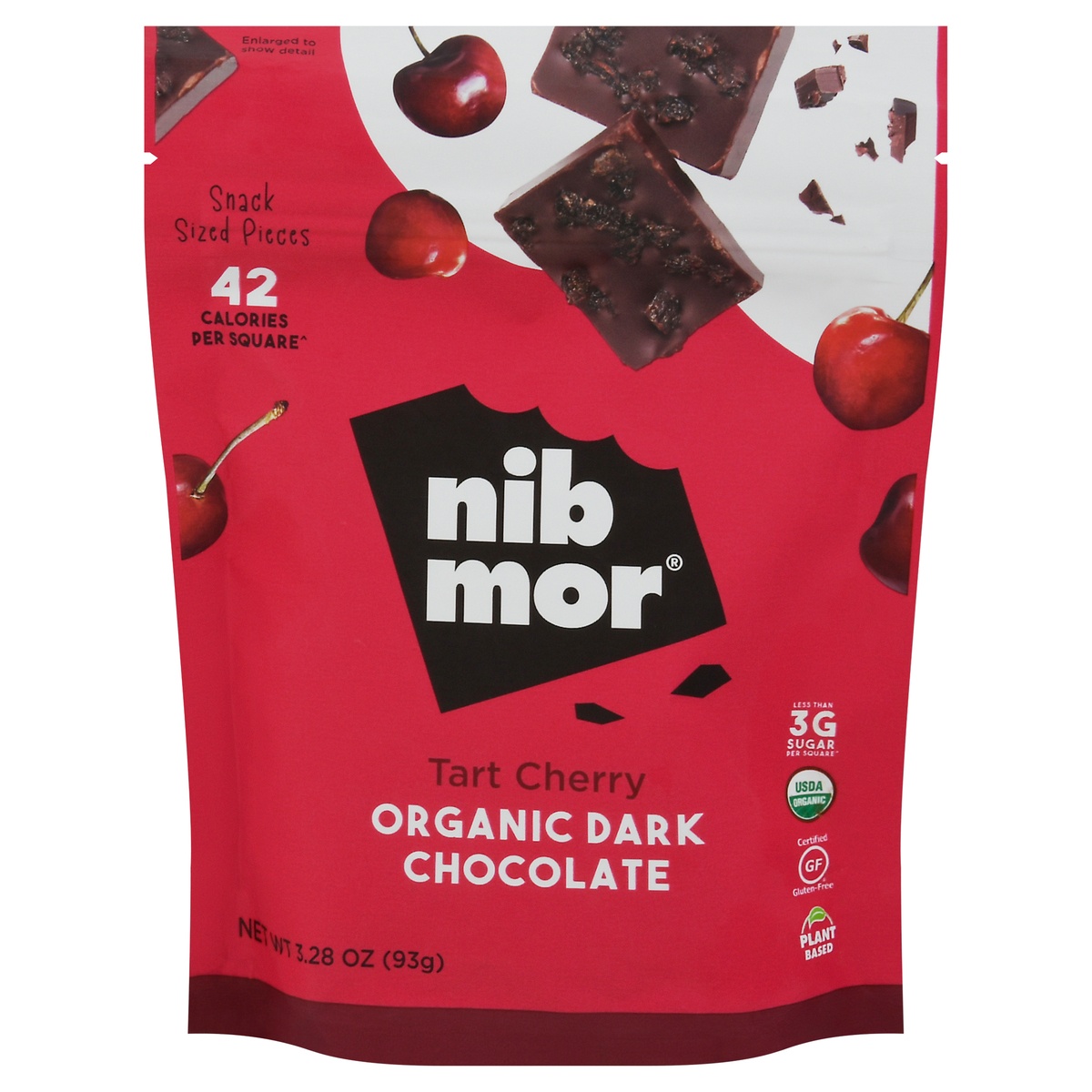 slide 1 of 11, NibMor Nibmor Organic Tart Cherry Dark Chocolate Candy, 3.26 oz