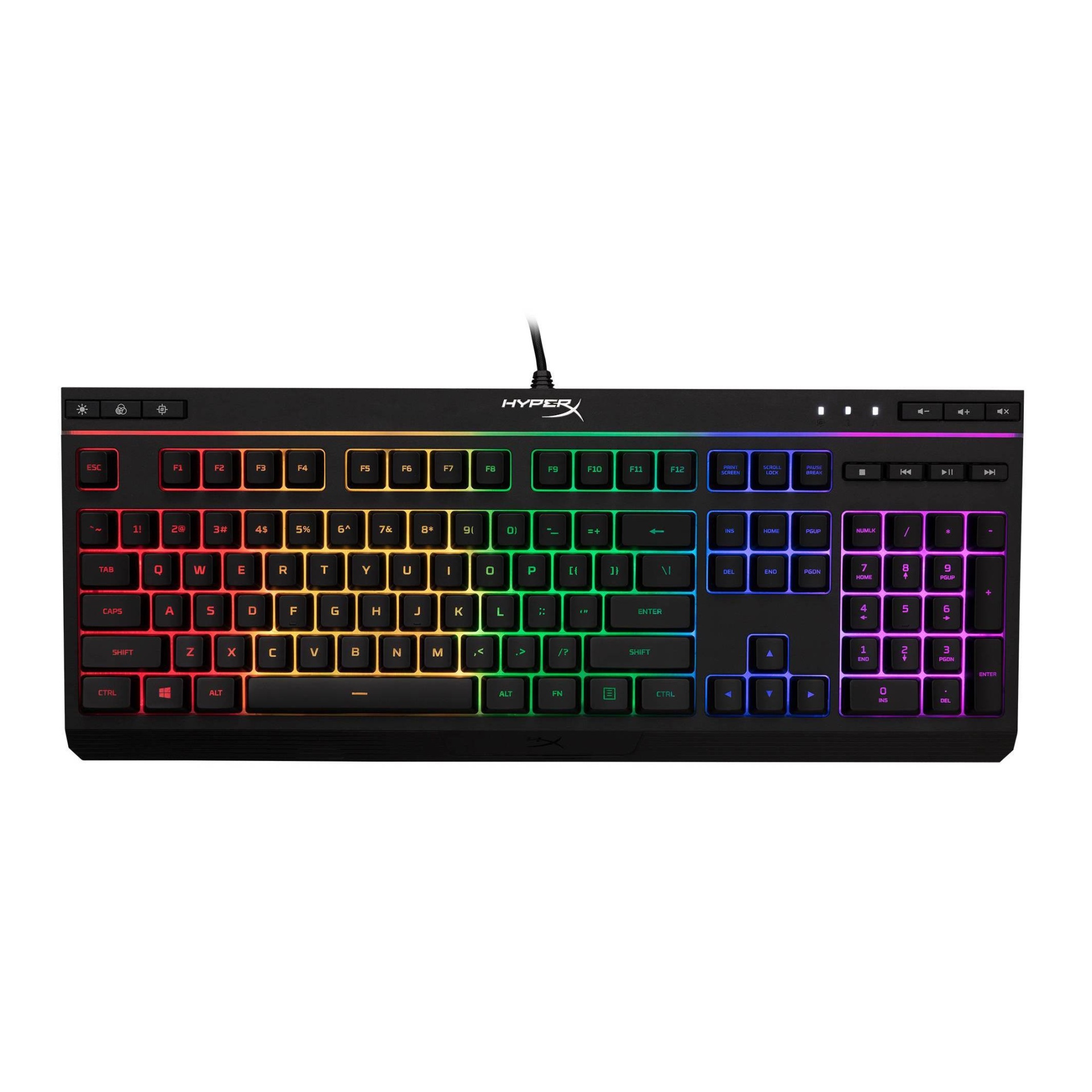 slide 1 of 4, HyperX Alloy Core RGB Membrane Gaming Keyboard for PC, 1 ct