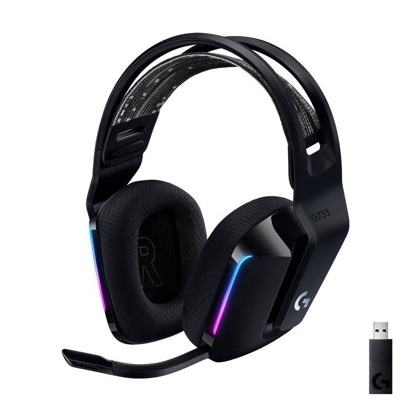 slide 1 of 10, Logitech G733 Wireless Gaming Headset - Black, 1 ct