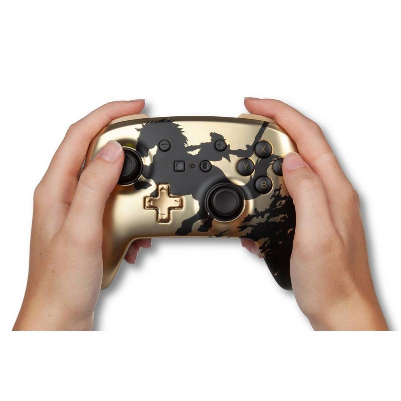 slide 9 of 12, PowerA Enhanced Wireless Controller for Nintendo Switch Legend of Zelda - Gold Rider, 1 ct