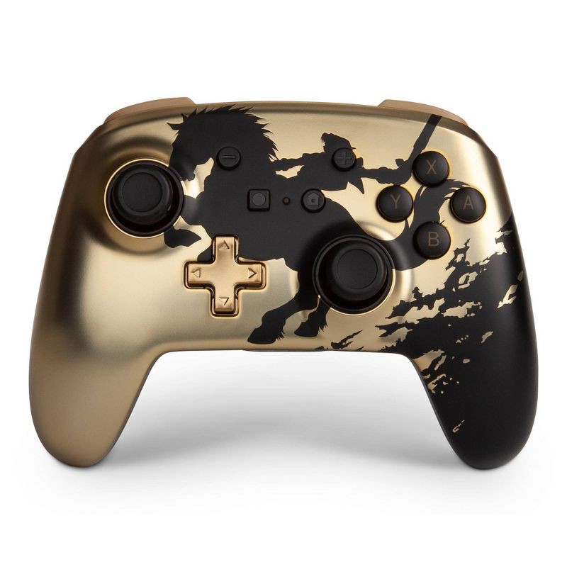 slide 1 of 12, PowerA Enhanced Wireless Controller for Nintendo Switch Legend of Zelda - Gold Rider, 1 ct