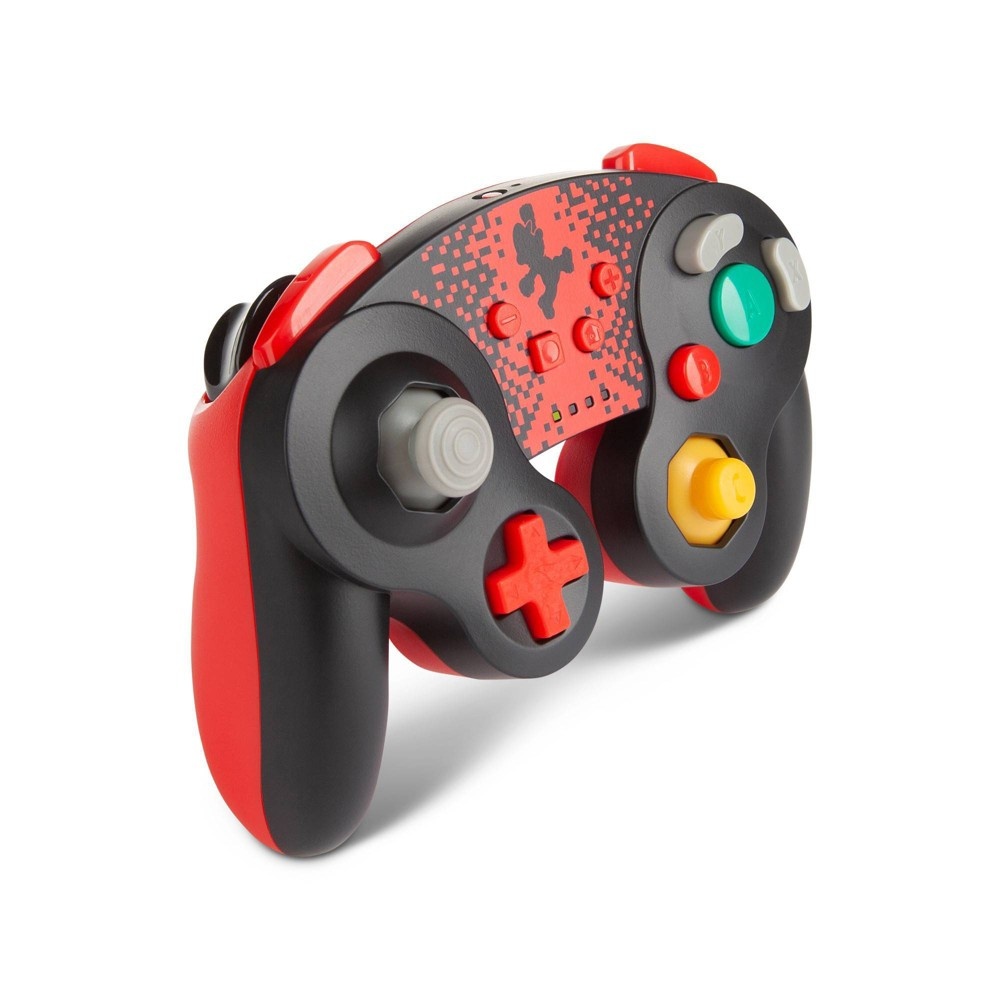slide 2 of 11, PowerA Wireless GameCube Style Controller for Nintendo Switch - Mario - Black/Red, 1 ct