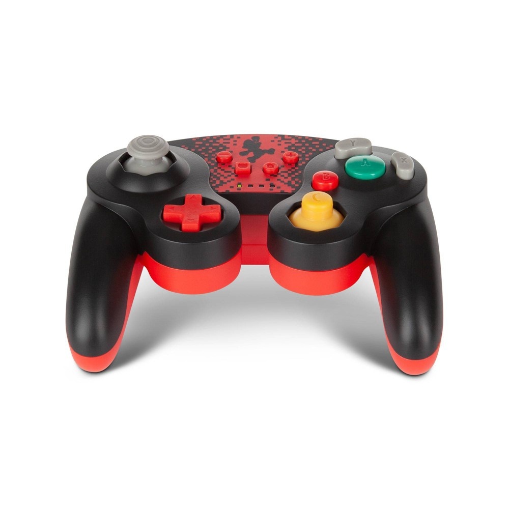 slide 6 of 11, PowerA Wireless GameCube Style Controller for Nintendo Switch - Mario - Black/Red, 1 ct