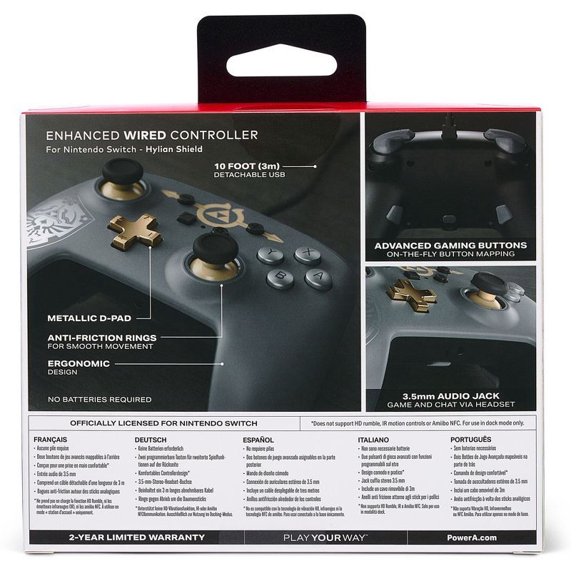 slide 7 of 11, PowerA Enhanced Wired Controller for Nintendo Switch Legend of Zelda Hylian Shield, 1 ct