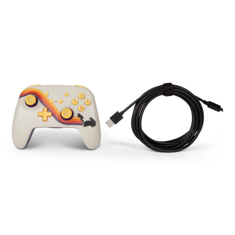 slide 8 of 9, PowerA Enhanced Wireless Controller for Nintendo Switch Pokemon Pikachu Retro, 1 ct