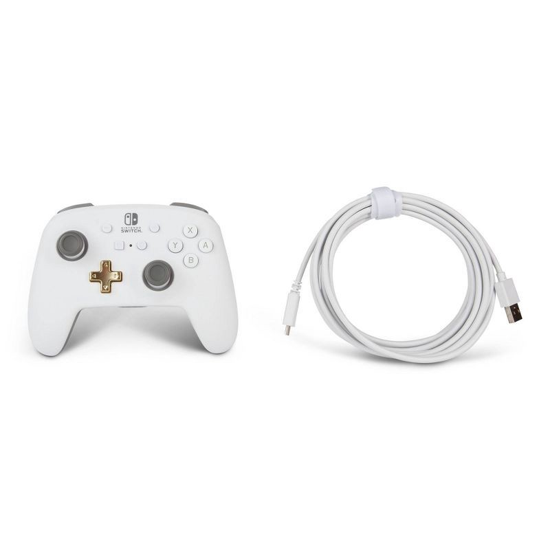 slide 3 of 12, PowerA Enhanced Wireless Controller for Nintendo Switch - White, 1 ct