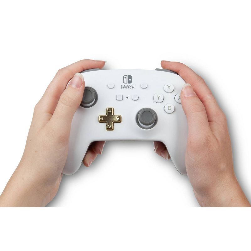 slide 4 of 12, PowerA Enhanced Wireless Controller for Nintendo Switch - White, 1 ct