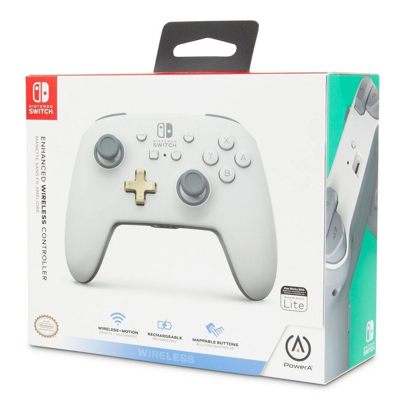 slide 5 of 12, PowerA Enhanced Wireless Controller for Nintendo Switch - White, 1 ct