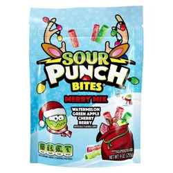 Sour Punch Christmas Merry Mix Candy Stocking Stuffers - 9oz
