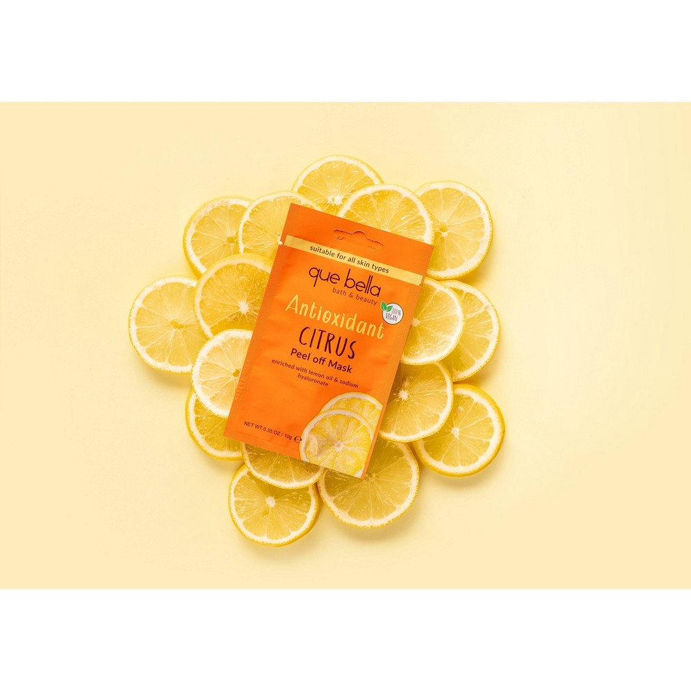 slide 2 of 6, Que Bella Antioxidant Citrus Peel Off Mask - 0.35oz, 0.35 oz