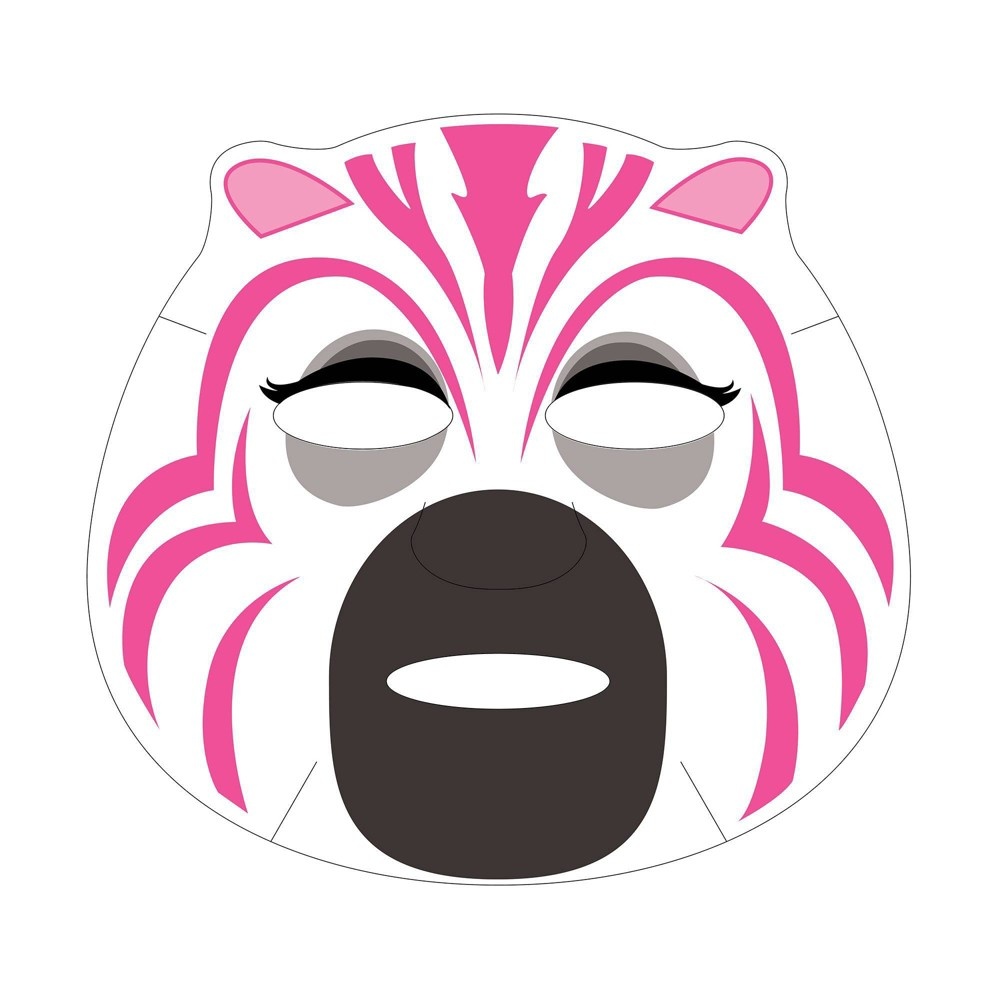 slide 3 of 3, Masque Bar Pretty Animalz Pink Zebra Sheet Mask, 0.71 fl oz