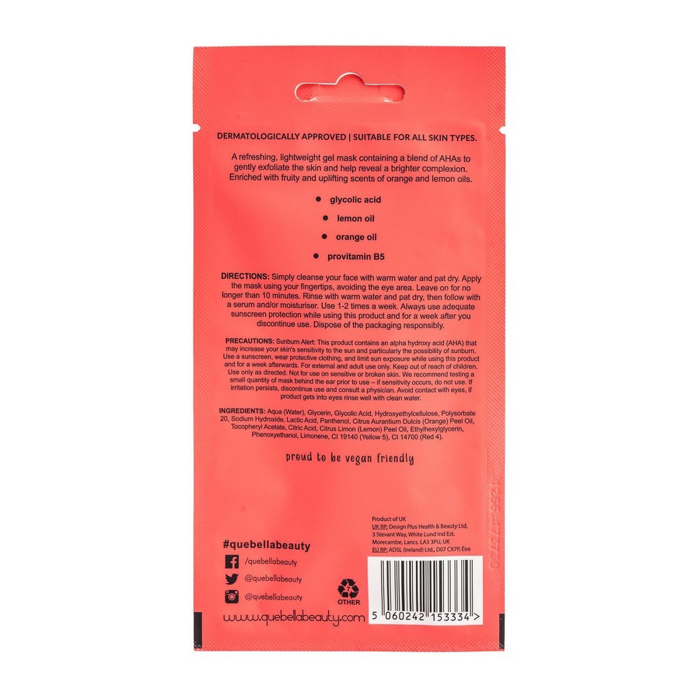 slide 4 of 5, Que Bella Professional Vitamin Glow Glycolic Acid Gel Mask - 0.5oz, 0.5 oz