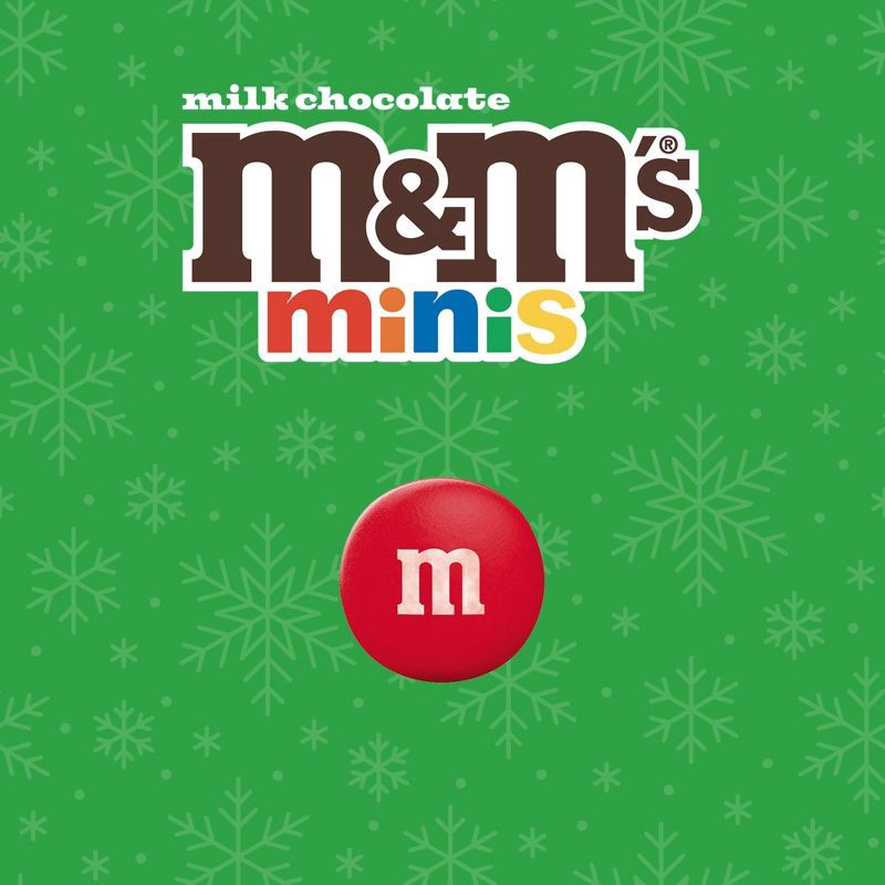 slide 3 of 11, M&M's Minis Milk Chocolate Christmas Cookie Candy Bag - 10oz, 10 oz