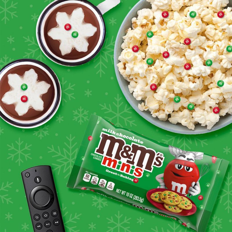 slide 7 of 11, M&M's Minis Milk Chocolate Christmas Cookie Candy Bag - 10oz, 10 oz