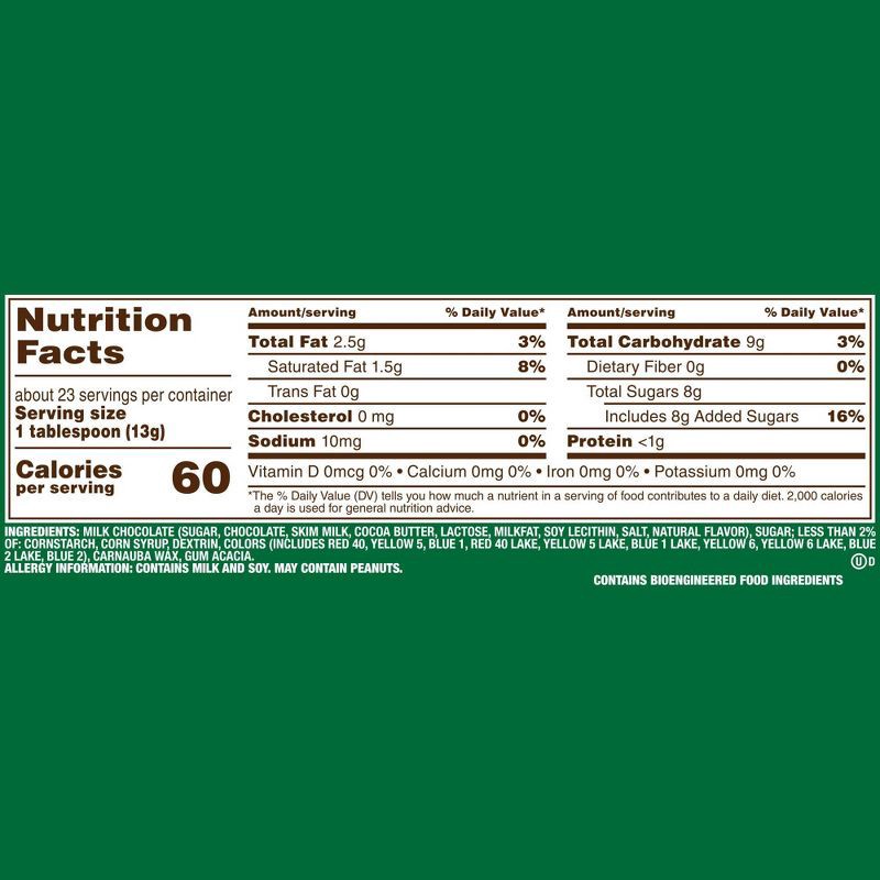 slide 10 of 11, M&M's Minis Milk Chocolate Christmas Cookie Candy Bag - 10oz, 10 oz