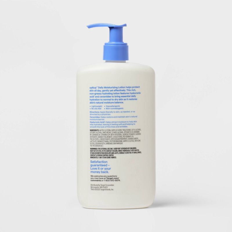 slide 3 of 5, Daily Moisturizing Lotion for Normal to Dry Skin Unscented - 12 fl oz - up&up™, 12 fl oz