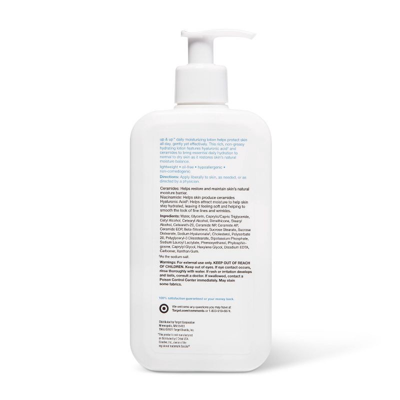 slide 5 of 5, Daily Moisturizing Lotion for Normal to Dry Skin Unscented - 12 fl oz - up&up™, 12 fl oz