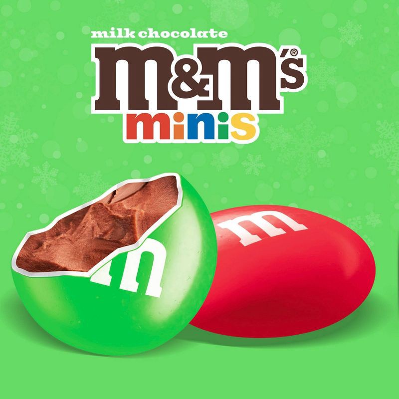 slide 4 of 10, M&M's Holiday Milk Chocolate Minis Christmas Candy Tube - 1.08oz, 1.08 oz