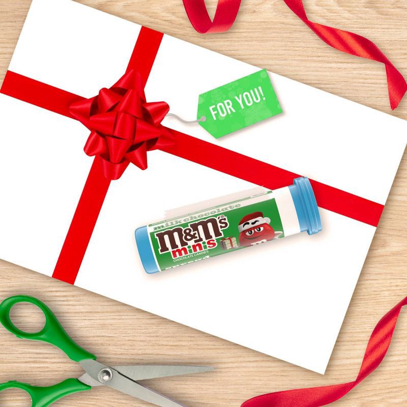 slide 6 of 10, M&M's Holiday Milk Chocolate Minis Christmas Candy Tube - 1.08oz, 1.08 oz