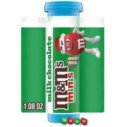 M&M's Holiday Milk Chocolate Minis Christmas Candy Tube - 1.08oz