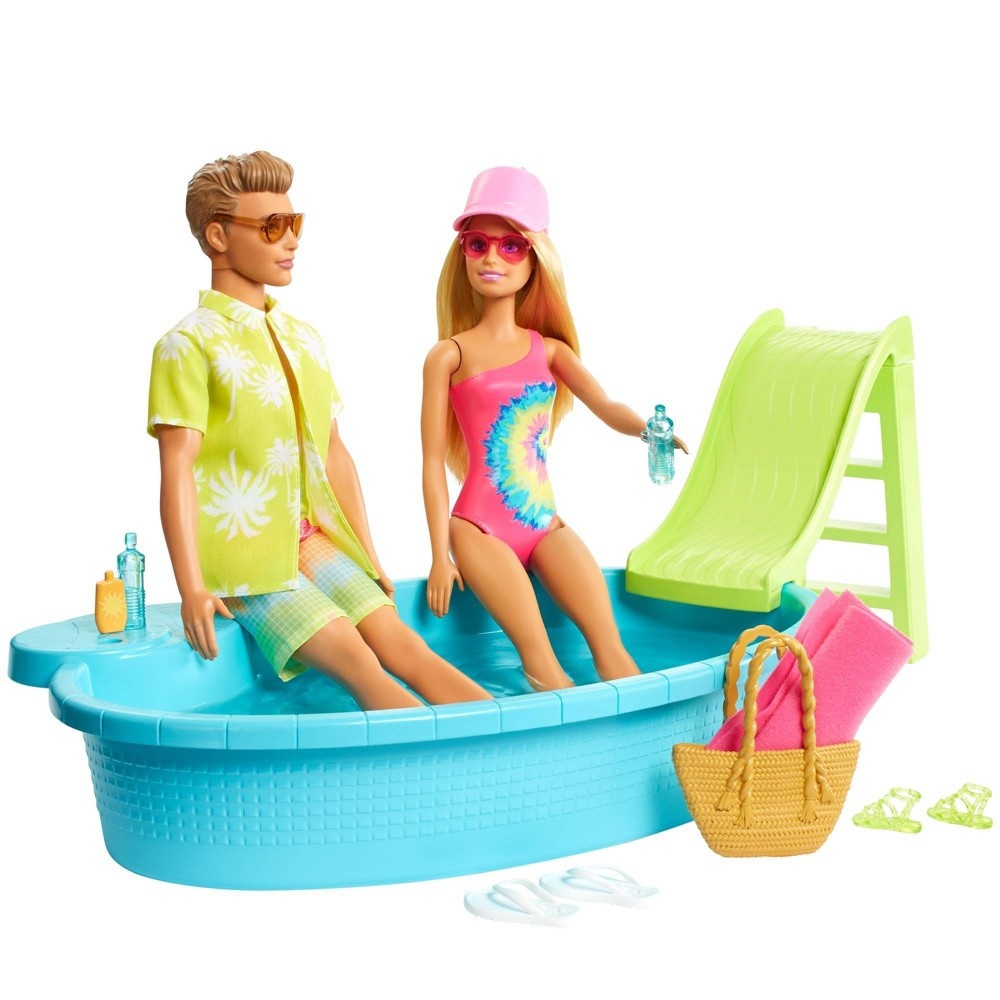 slide 2 of 6, Barbie Pool & Convertible Bundle Playset, 1 ct