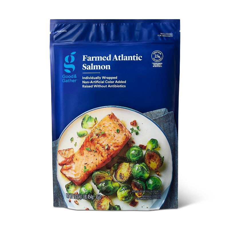 slide 1 of 4, Atlantic Salmon - Frozen - 16oz - Good & Gather™, 16 oz