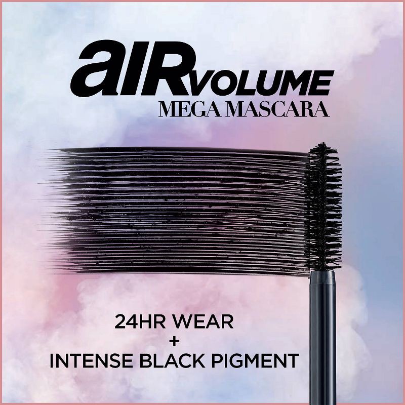 slide 4 of 8, L'Oreal Paris Air Volume Mega Lightweight Mascara - 851 Washable Black - 0.3 fl oz, 0.3 fl oz