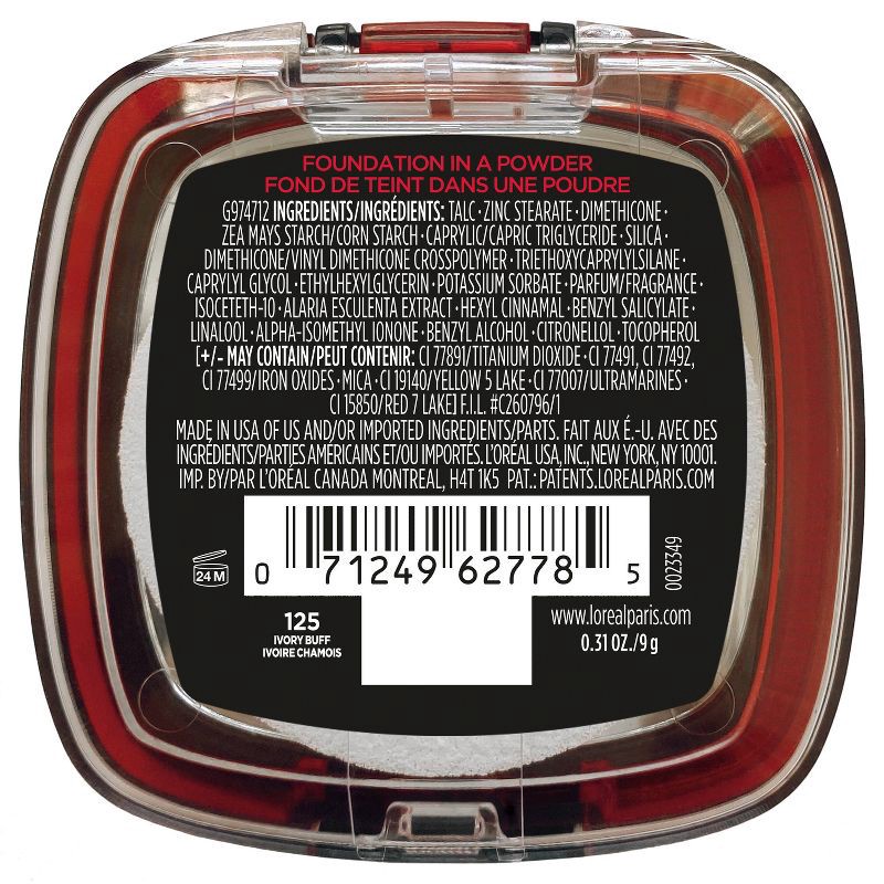 slide 7 of 7, L'Oreal Paris Infallible Up to 24H Fresh Wear Foundation in a Powder - 125 Ivory Buff - 0.31oz, 0.31 oz