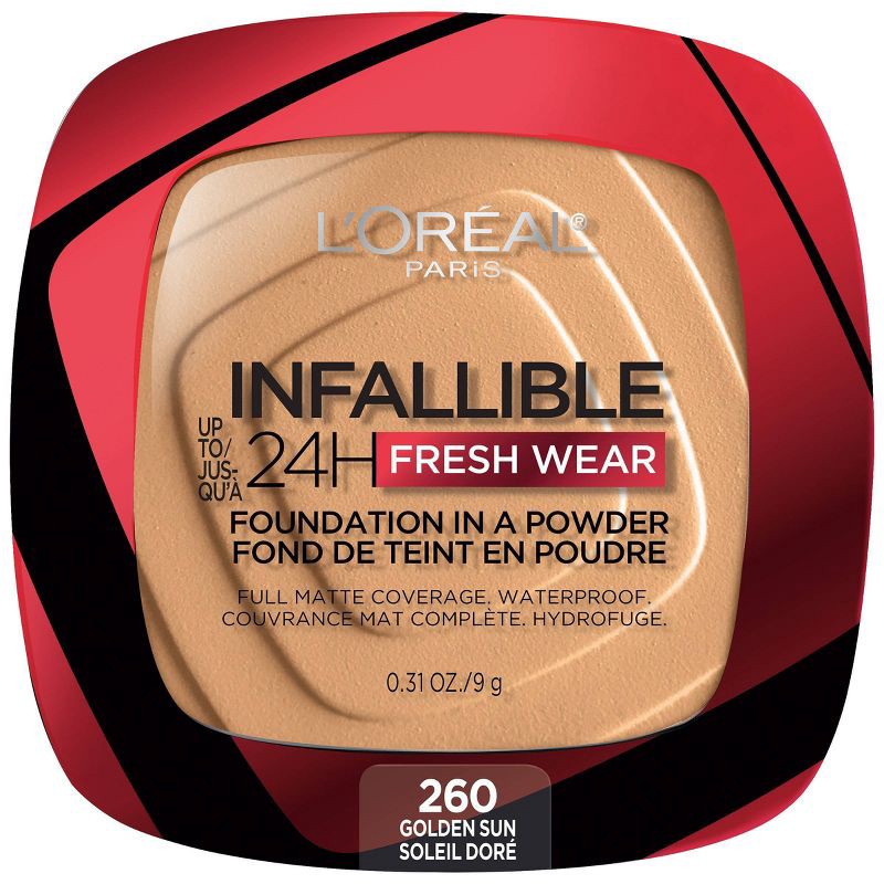 slide 1 of 1, L'Oreal Paris Infallible Up to 24H Fresh Wear Foundation in a Powder - Golden Sun - 0.31oz, 0.31 oz
