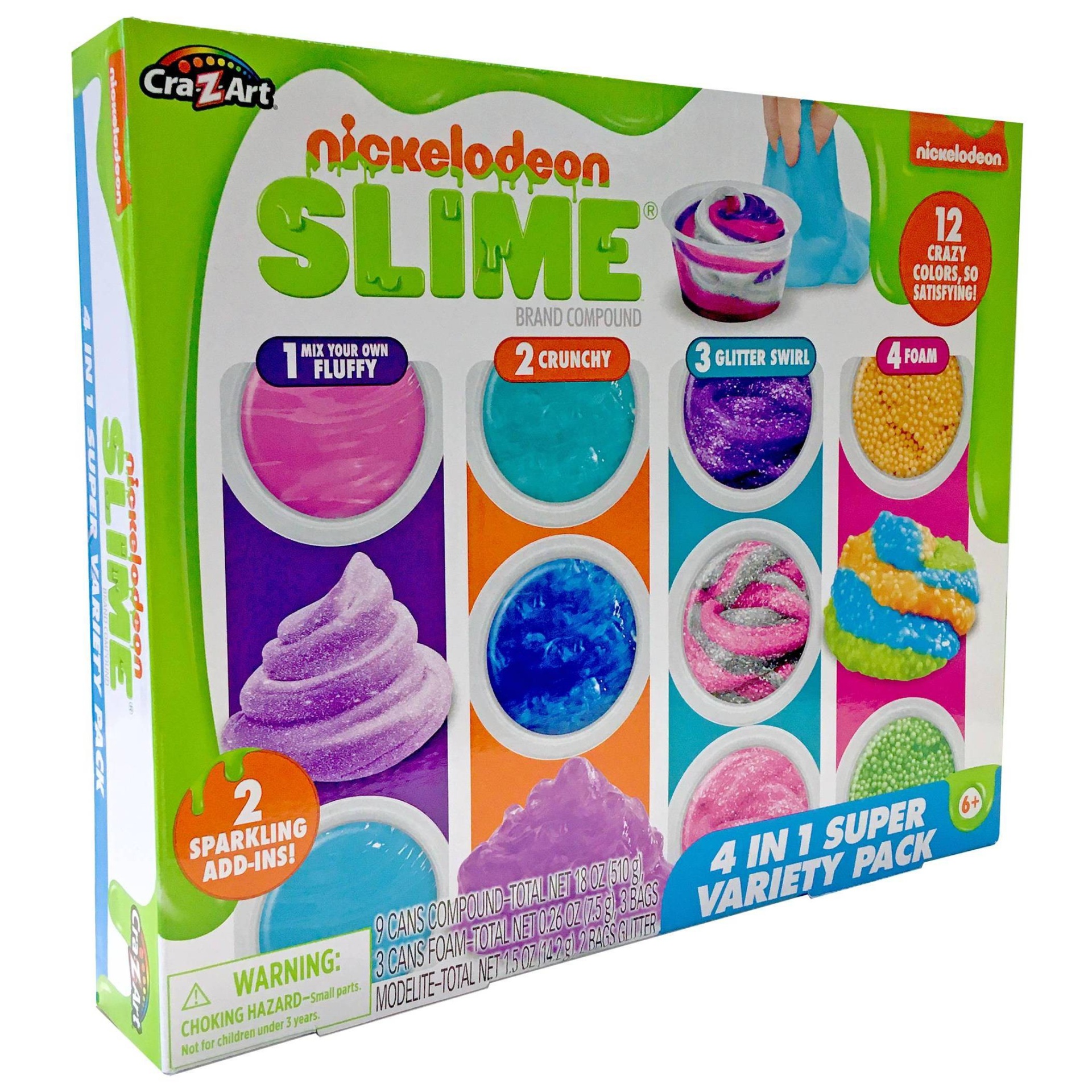 slide 1 of 10, Nickelodeon 4-in-1 Super Variety Slime Pack, 1 ct