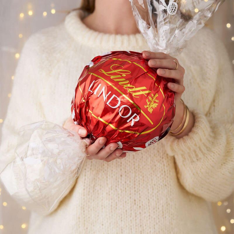 slide 4 of 8, Lindt LINDOR Christmas Milk Chocolate Truffle Candy Maxi Ball - 8.8oz, 8.8 oz