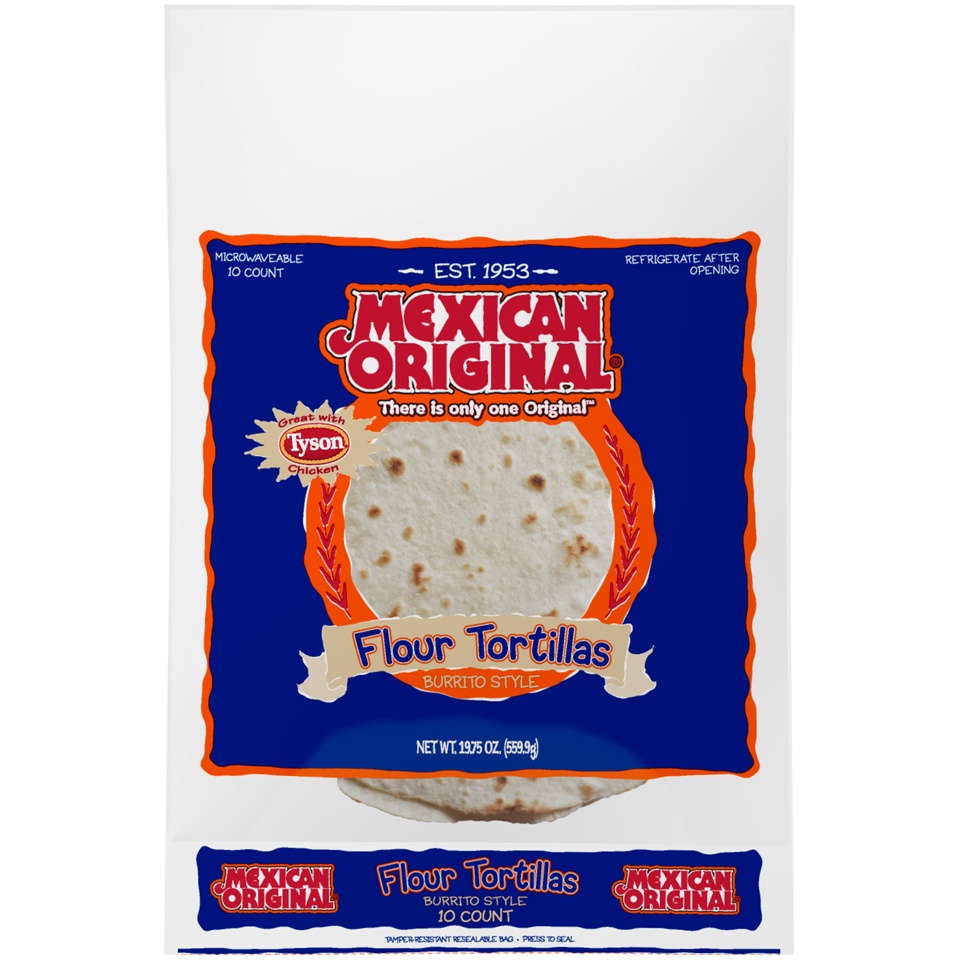 slide 1 of 1, Tyson Flour Tortilla, 19.75 oz