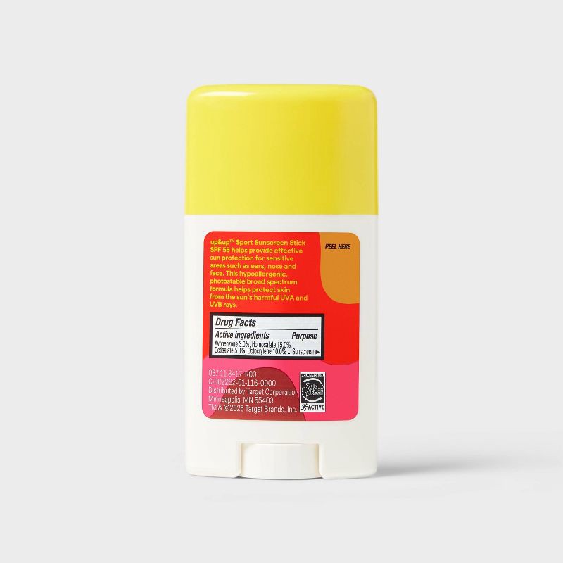 slide 3 of 7, Adult Sport Sunscreen Stick - SPF 55 - 1.5oz - up&up™, 55 x 1.5 oz