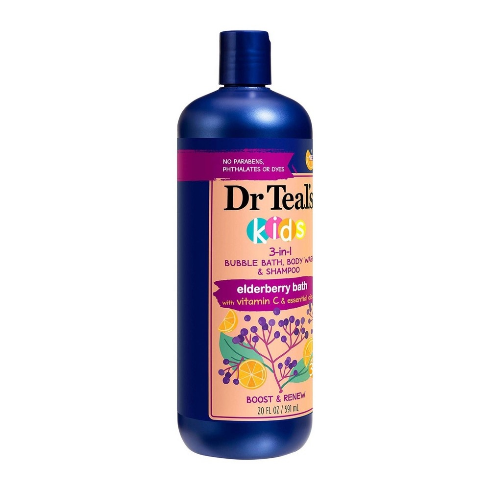 slide 2 of 3, Dr Teal's Dr.Teal's Kids Elderberry & Vitamin C 3-in-1 Body Wash, 20 oz