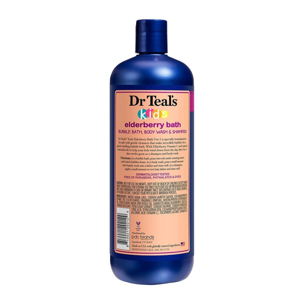 slide 3 of 3, Dr Teal's Dr.Teal's Kids Elderberry & Vitamin C 3-in-1 Body Wash, 20 oz