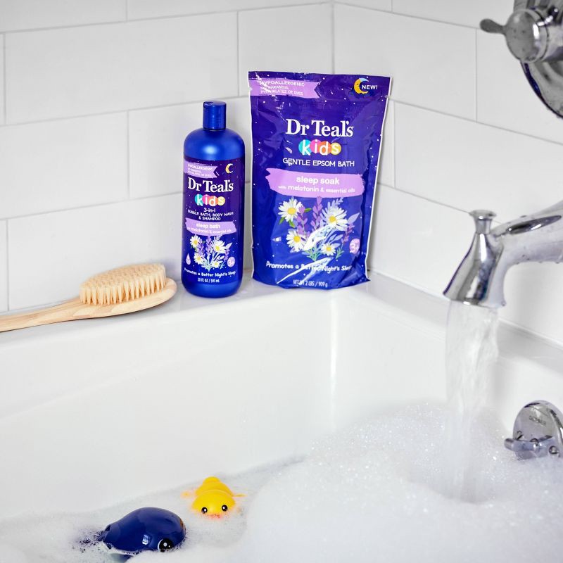 slide 4 of 7, Dr Teal's Kids 3-in-1 Sleep Bath with Melatonin & Essential Oils - Lavender - 20 fl oz, 20 fl oz