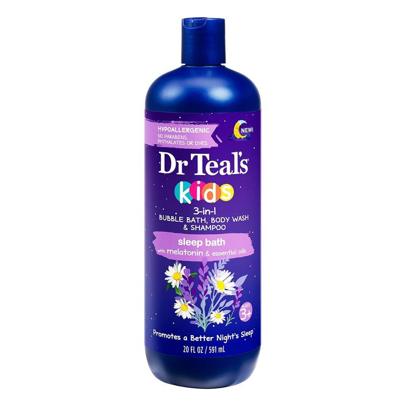 slide 1 of 7, Dr Teal's Kids 3-in-1 Sleep Bath with Melatonin & Essential Oils - Lavender - 20 fl oz, 20 fl oz