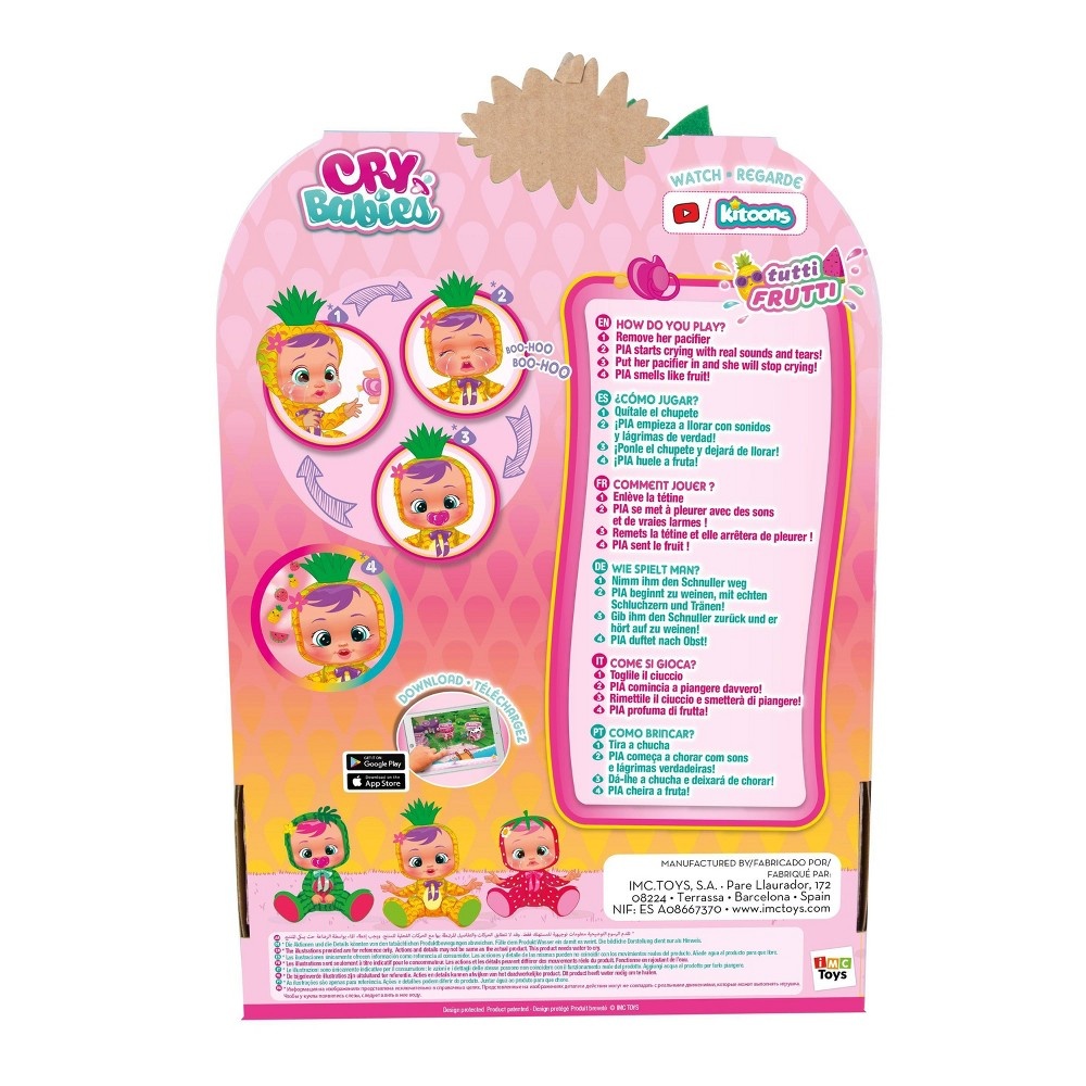 slide 6 of 10, Cry Babies Tutti Frutti Pia the Pineapple Scented Doll, 1 ct