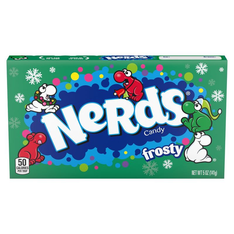 slide 1 of 4, Nerds Christmas Frosty Theatre Box - 5oz, 5 oz